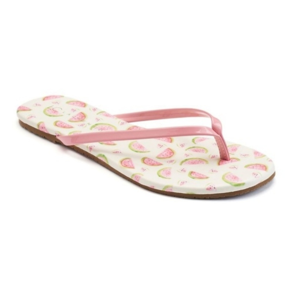 LAUREN CONRAD VALENCIA WaterMelon Flip Flops white pink new 🍉🍉🍉🍉🍉🍉